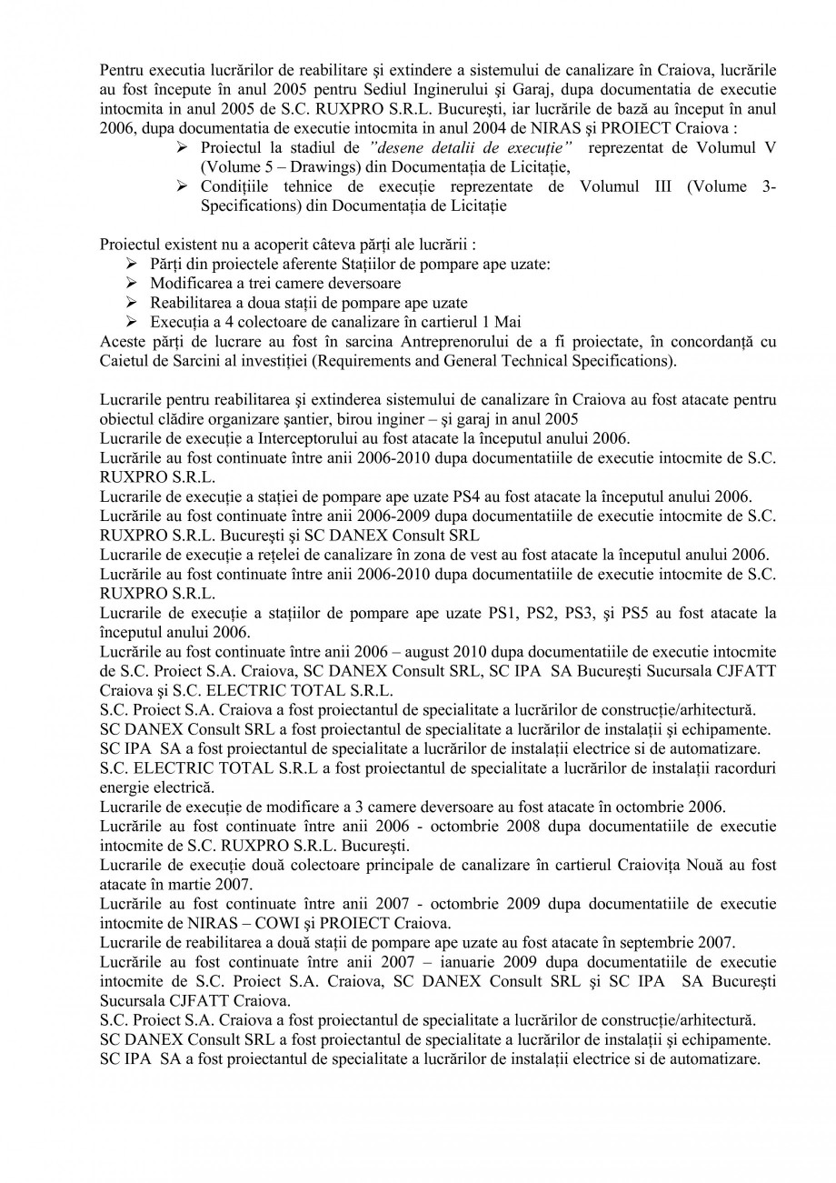 Pagina 8-Alimentare cu apa si canalizare - Prezentare ISPA Craiova PIF 2009  Lucrari, proiecte Romana entru...