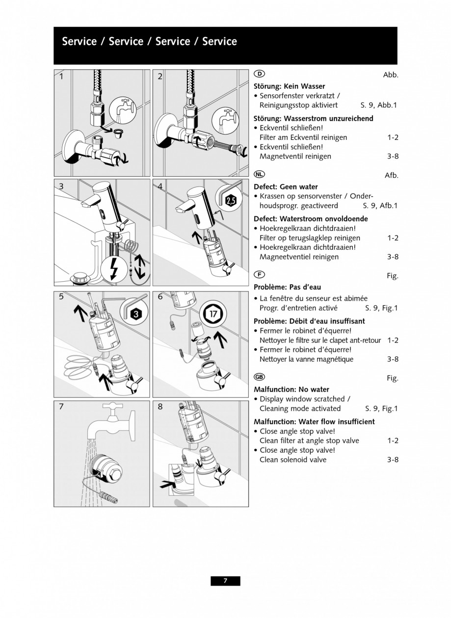 Pagina 7-Baterii cu senzor electronic pentru lavoare - alimentate de la retea SCHELL PURIS E Tip HD-K, PURIS ...