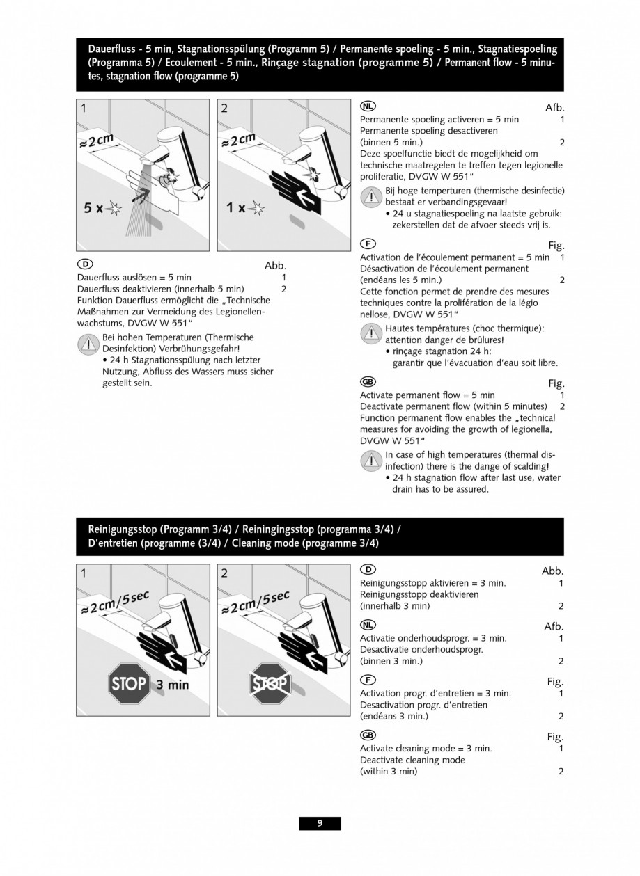 Pagina 9-Baterii cu senzor electronic pentru lavoare - alimentate de la retea SCHELL PURIS E Tip HD-K, PURIS ...