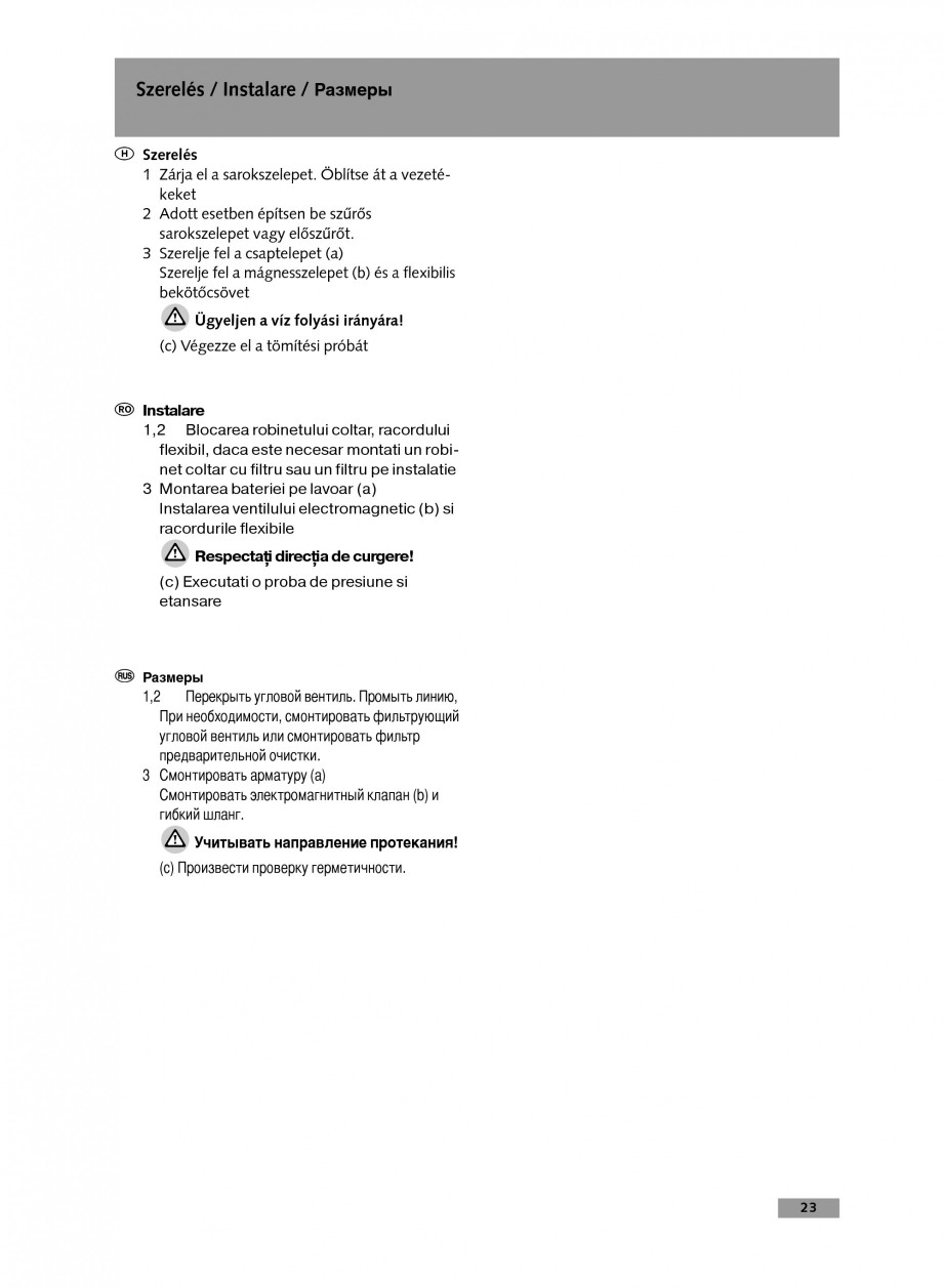 Pagina 23-Baterie cu temporizare pentru lavoar SCHELL Instructiuni montaj, utilizare Engleza, Germana,...