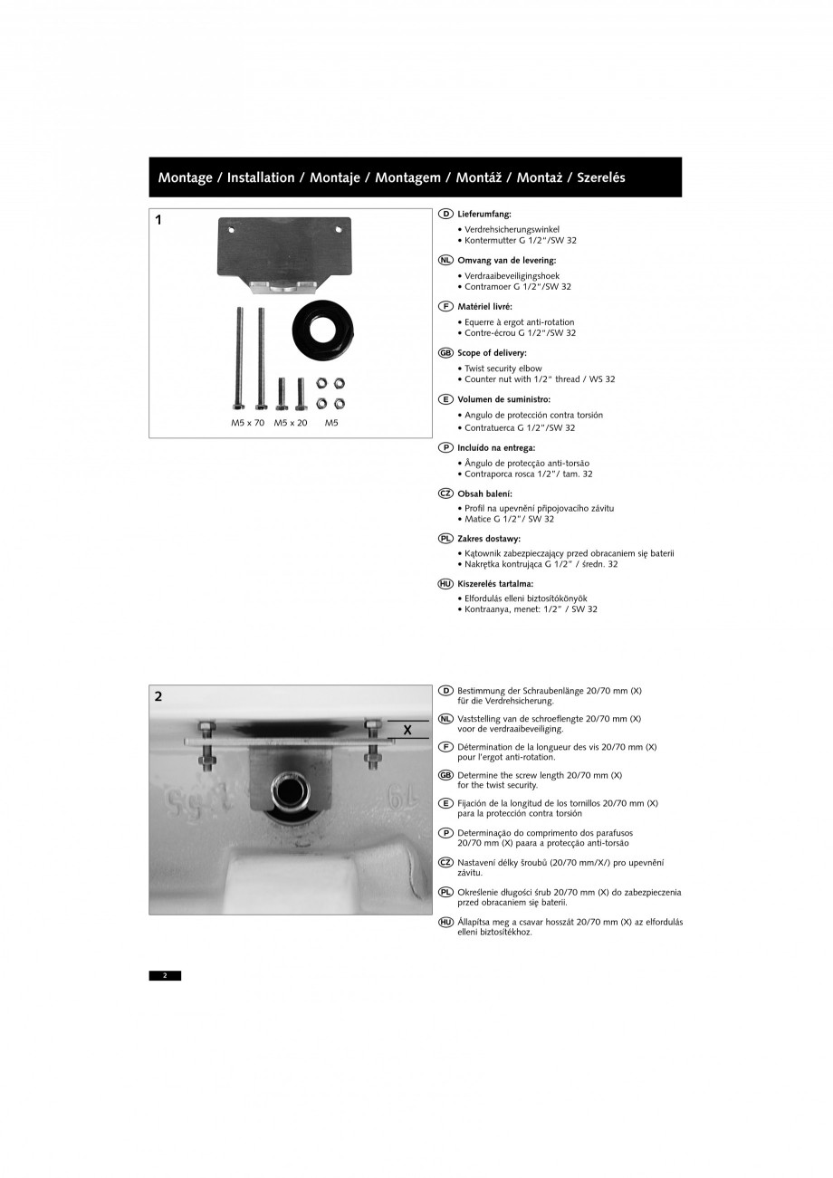 Pagina 2-Accesorii pentru baterii pentru lavoare - Siguranta antirotire SCHELL PETIT SC Accesorii Engleza,...