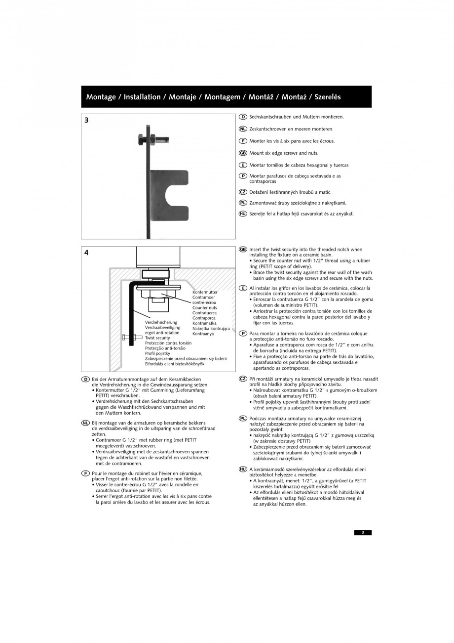 Pagina 3-Accesorii pentru baterii pentru lavoare - Siguranta antirotire SCHELL PETIT SC Accesorii Engleza,...