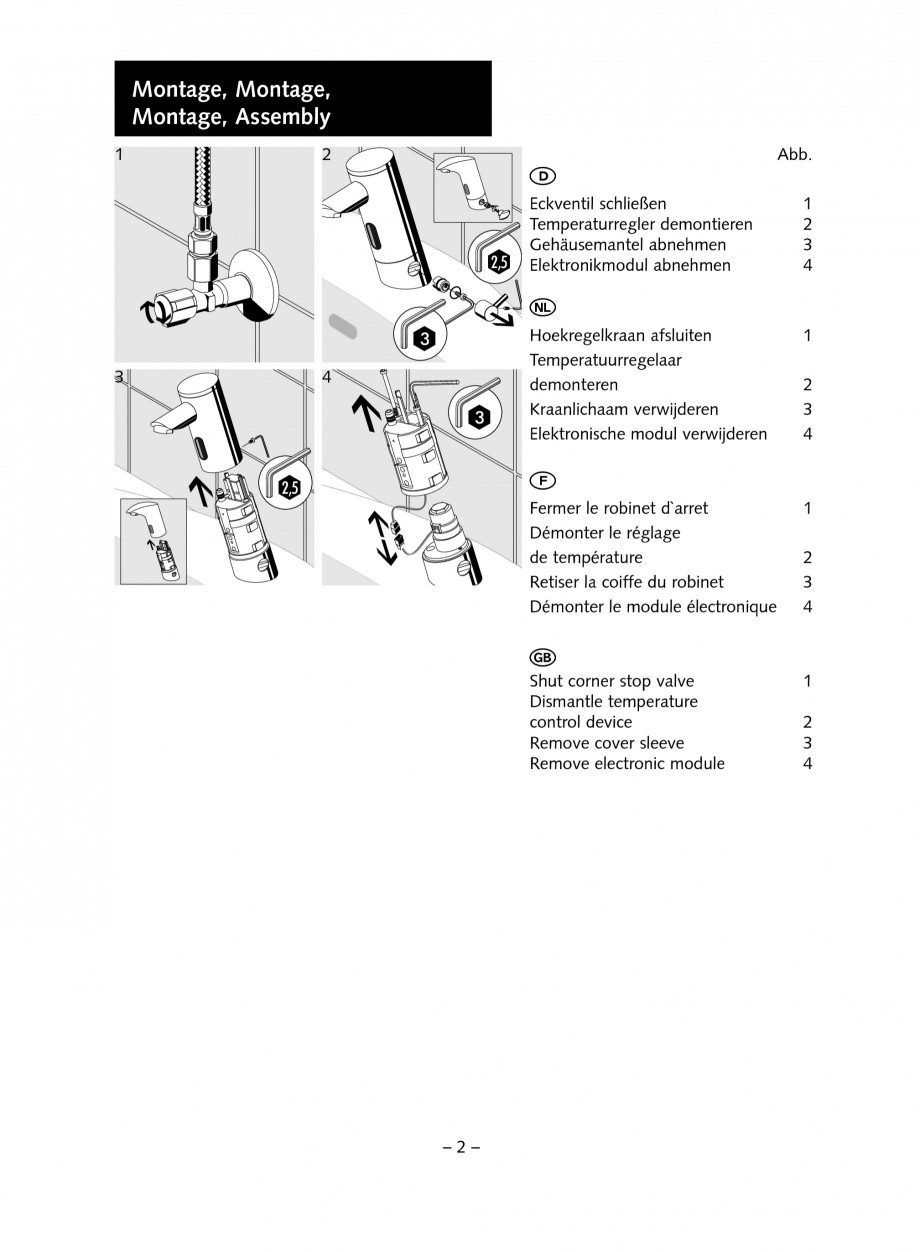 Pagina 2-Accesorii pentru baterii pentru lavoare - Set ventil automat SCHELL PURIS E Tip HD-K, PURIS E Tip...
