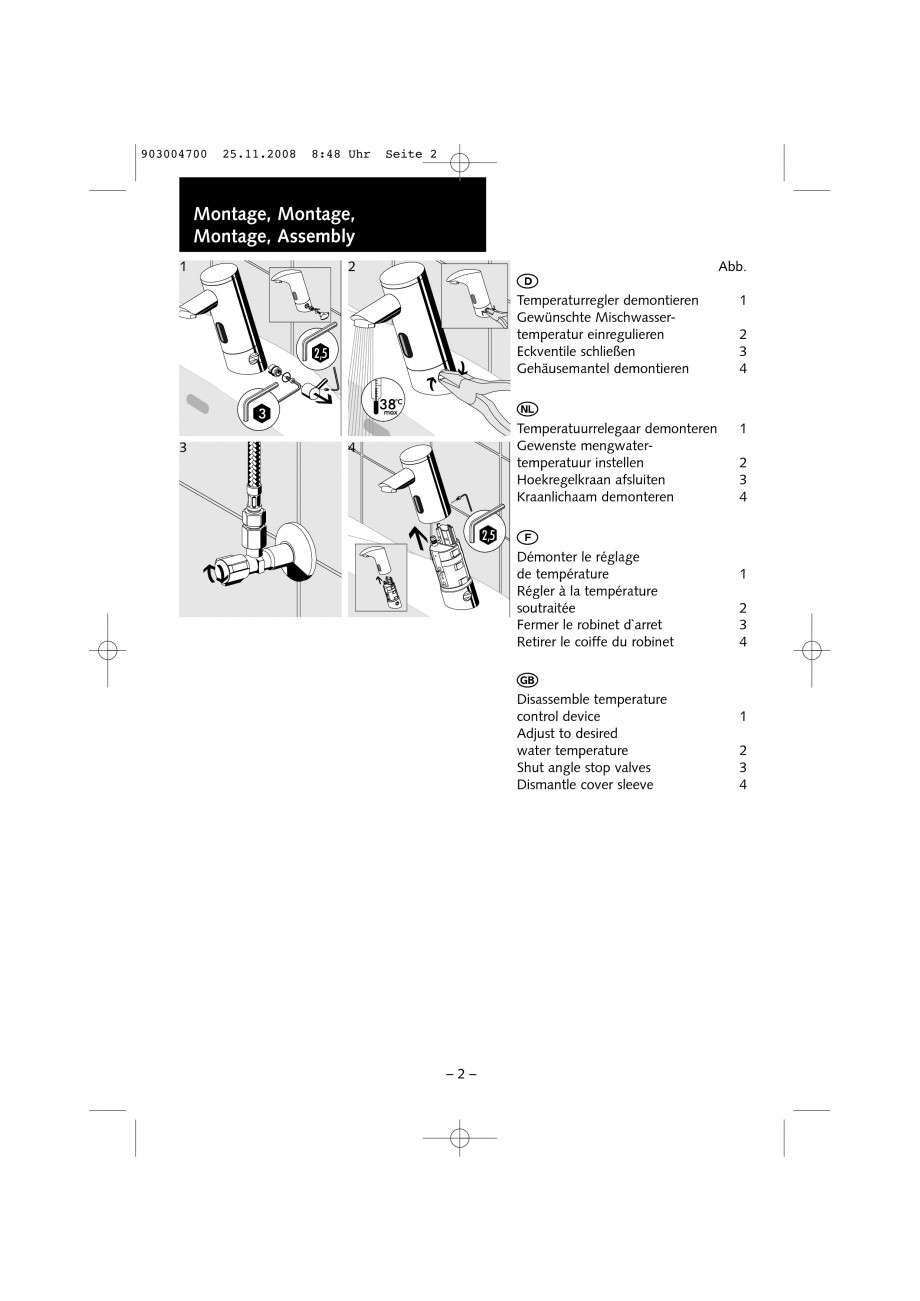 Pagina 2-Accesorii pentru baterii pentru lavoare - Inel pentru prereglarea temperaturii apei SCHELL PURIS E...