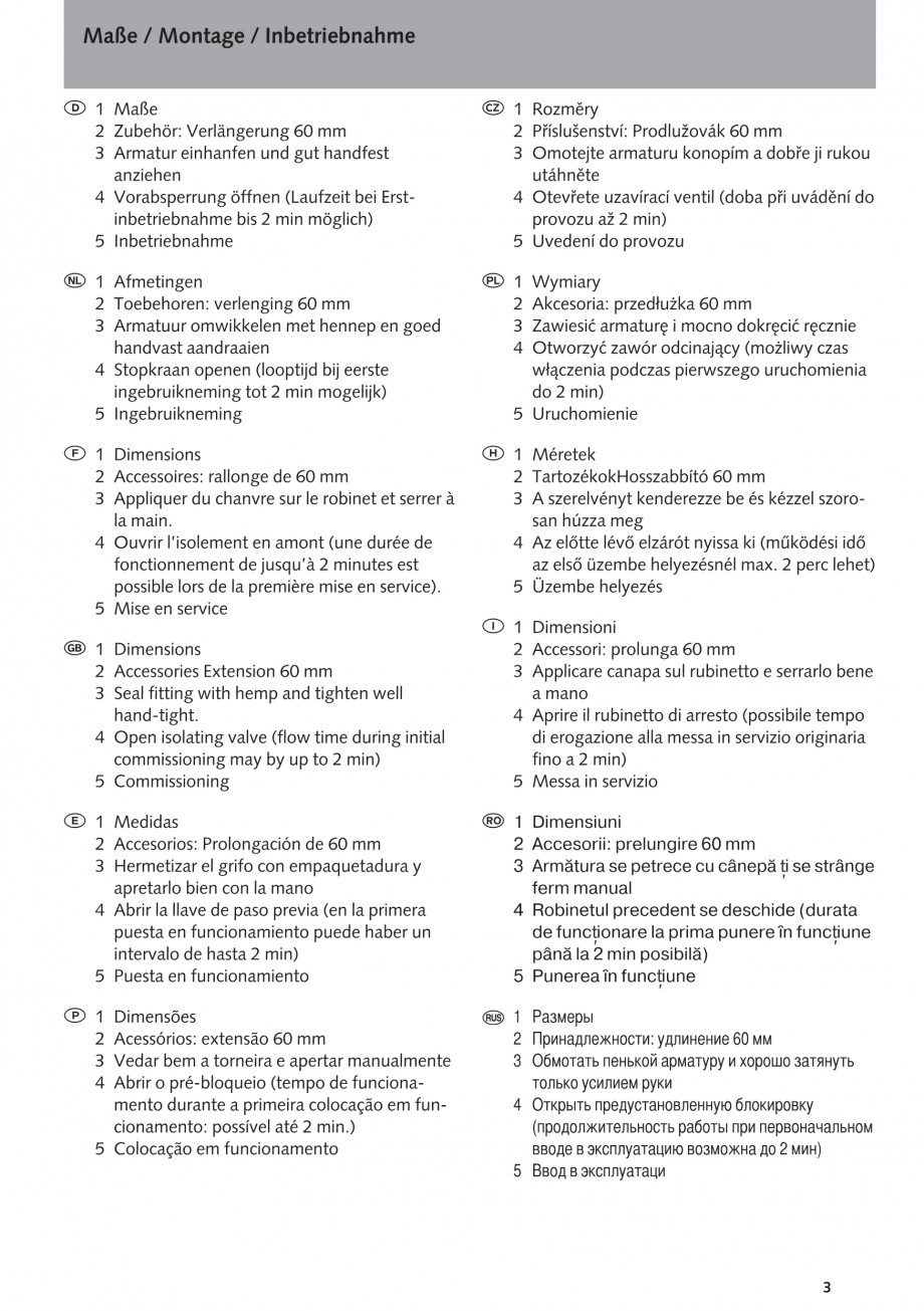 Pagina 3-Baterie cu temporizator cu montare in perete SCHELL PETIT SC Instructiuni montaj, utilizare Engleza,...