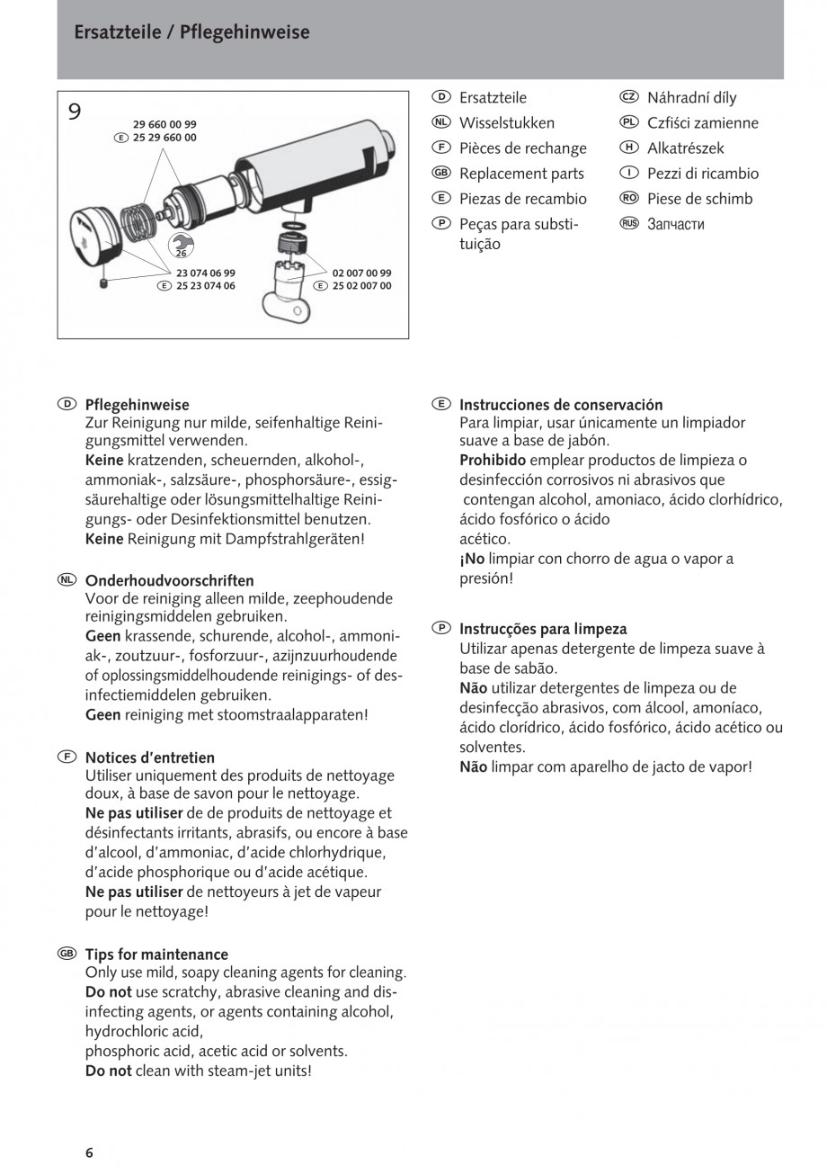 Pagina 6-Baterie cu temporizator cu montare in perete SCHELL PETIT SC Instructiuni montaj, utilizare Engleza,...