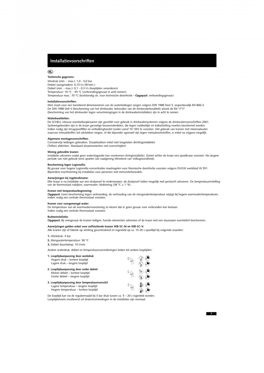 Pagina 3-Doza pentru montare in perete SCHELL WB-SC-M, WB-SC-V Instructiuni montaj, utilizare Engleza,...