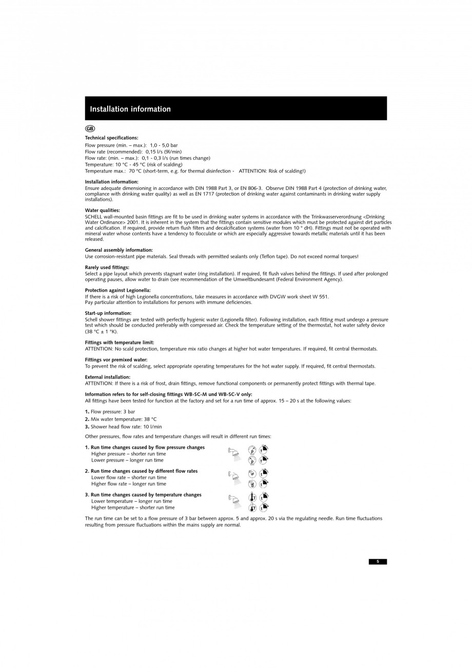 Pagina 5-Doza pentru montare in perete SCHELL WB-SC-M, WB-SC-V Instructiuni montaj, utilizare Engleza,...