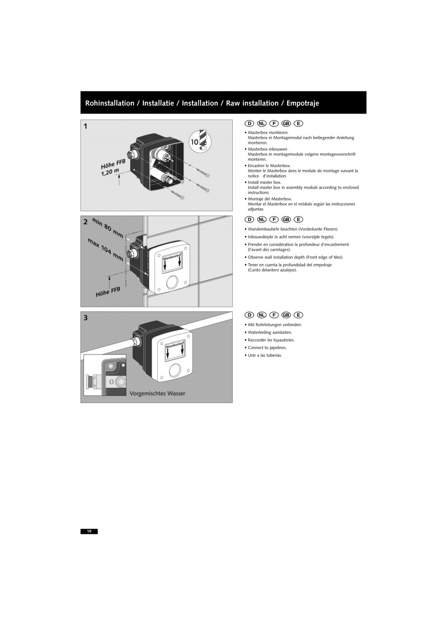 Pagina 10-Doza pentru montare in perete SCHELL WB-SC-M, WB-SC-V Instructiuni montaj, utilizare Engleza,...