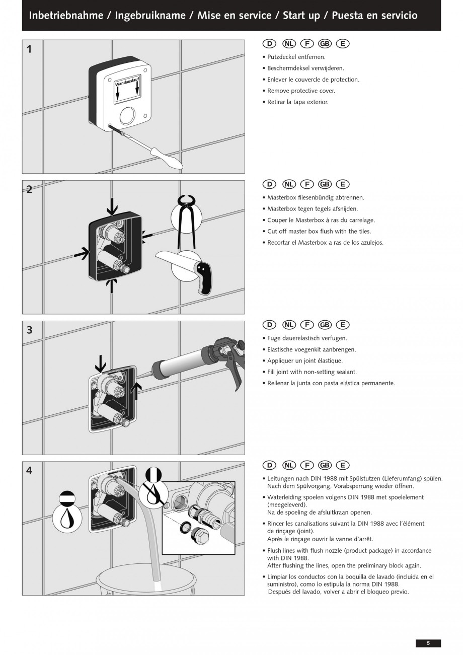 Pagina 5-Baterii cu montare in perete pentru lavoare SCHELL Instructiuni montaj, utilizare Romana ntretien:...