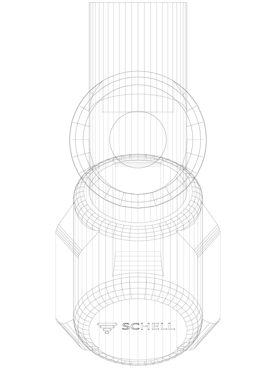 Pagina 1-CAD-DWG Robinet cu racordare aparat COMFORT cu scaun inclinat SCHELL Detaliu de produs Robinete...