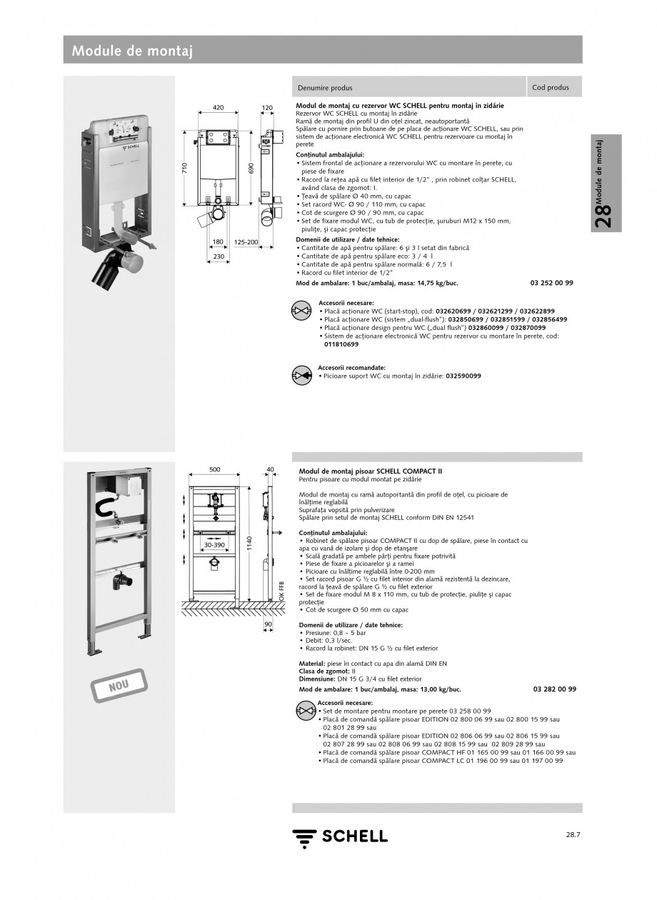 Pagina 6-Caracteristici tehnice SCHELL Module de montaj Fisa tehnica Romana in pulverizare Conţinutul...
