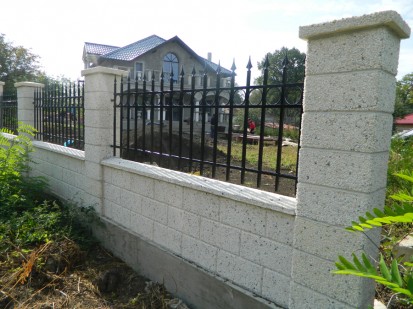 Gard spalat alb panou zidarie Spalat Gard modular din beton