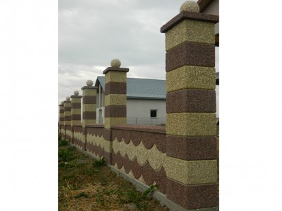 Gard spalat marron prugna/crem panouri solzi Spalat Gard modular din beton