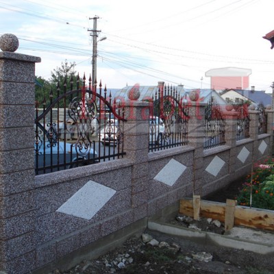 Prefabet Gard spalat romb - Garduri modulare din beton pentru curte si gradina Prefabet