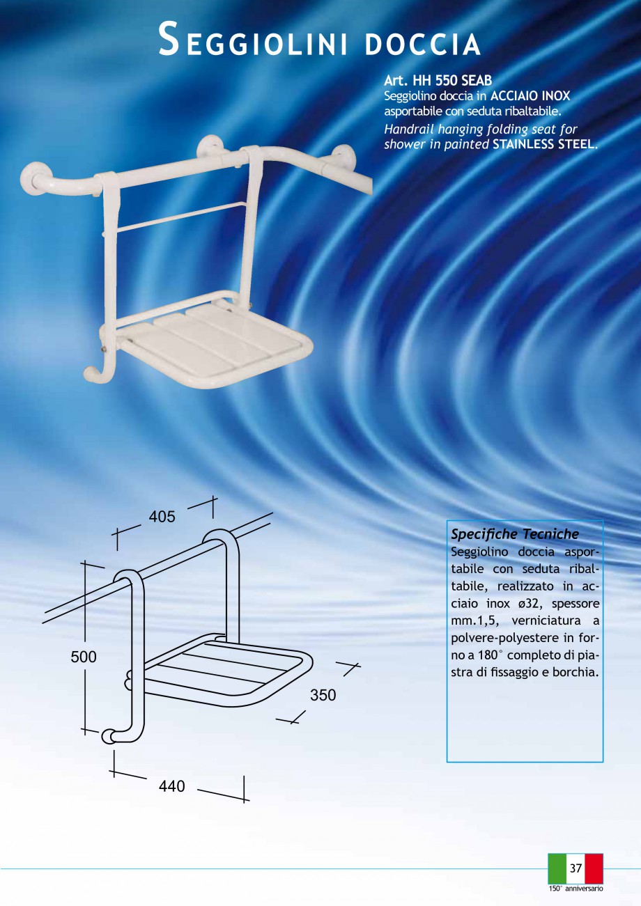 Scaun De Dus Pentru Persoane Cu Handicap Civita Cromo Hh 550 Seab Fisa Tehnica Engleza Italiana