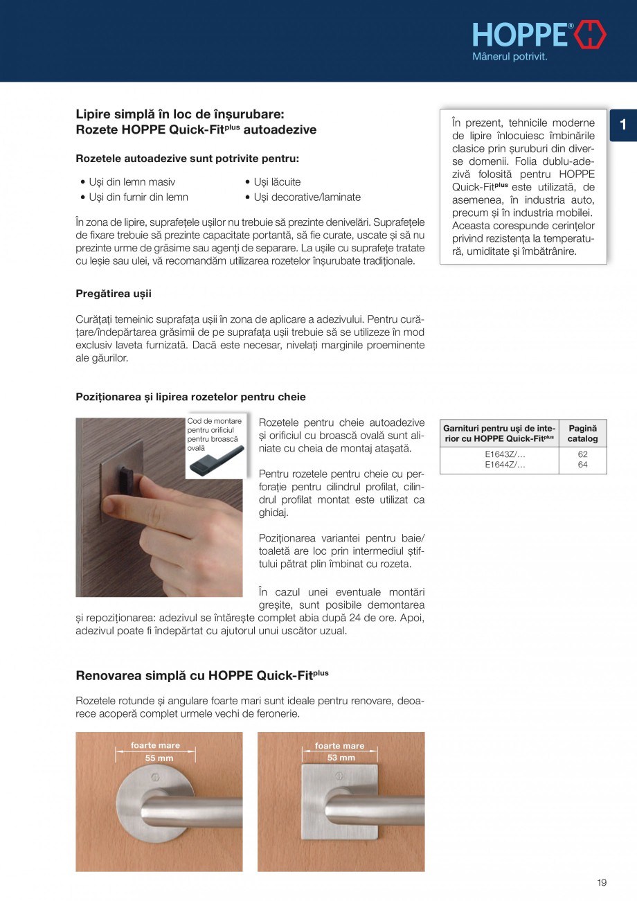 Pagina 19 - Manere pentru usi si fereastre - Gama de produse de baza 2013 HOPPE Acapulco M1558, Las ...