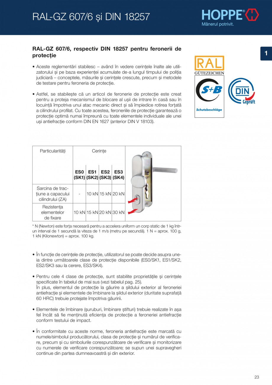 Pagina 23 - Manere pentru usi si fereastre - Gama de produse de baza 2013 HOPPE Acapulco M1558, Las ...