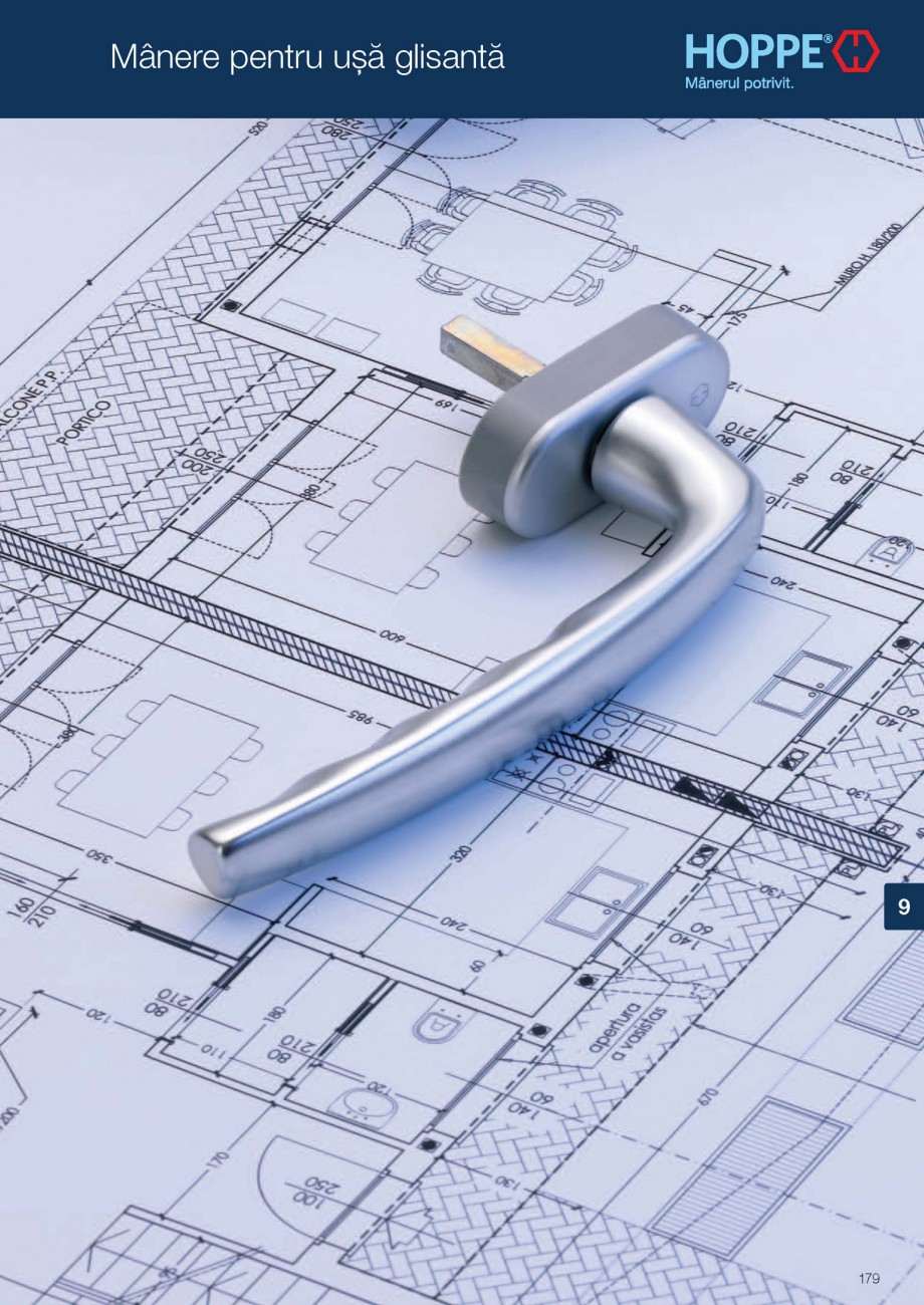 Pagina 1-Manere pentru usi glisante HOPPE Fisa tehnica Romana 
