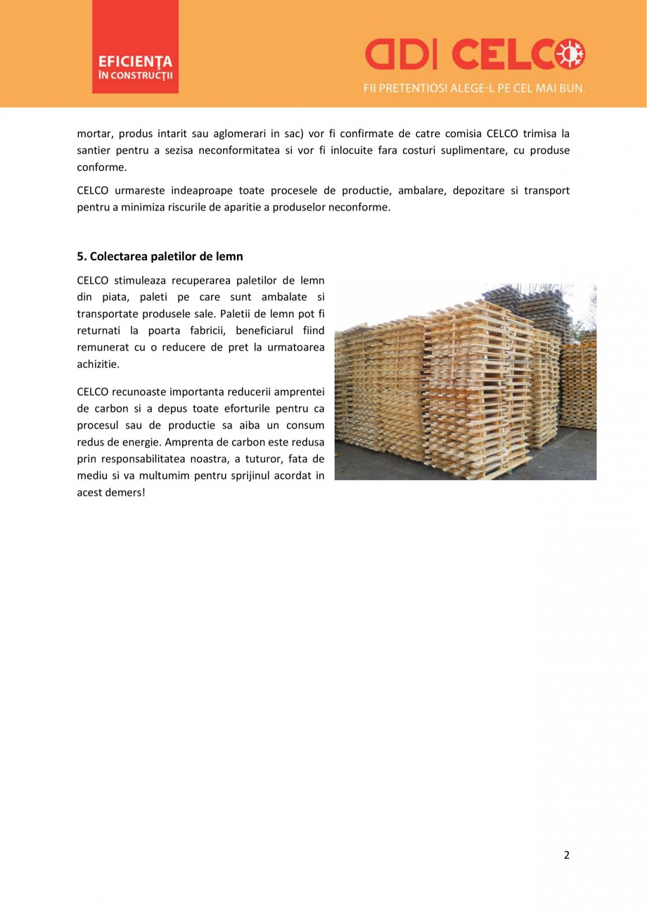 Pagina 2-Servicii oferite de CELCO CELCO STRUCTOTERM, SUPERBLOCK, MEGATERM, STANDARD, MEGATERM PLUS Catalog, ...