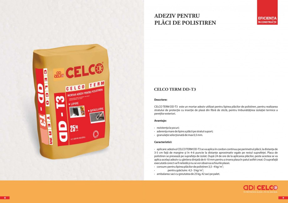 Pagina 3-Pliant - Mortar adeziv pentru polistiren CELCO TERM DD-T3 Catalog, brosura Romana 