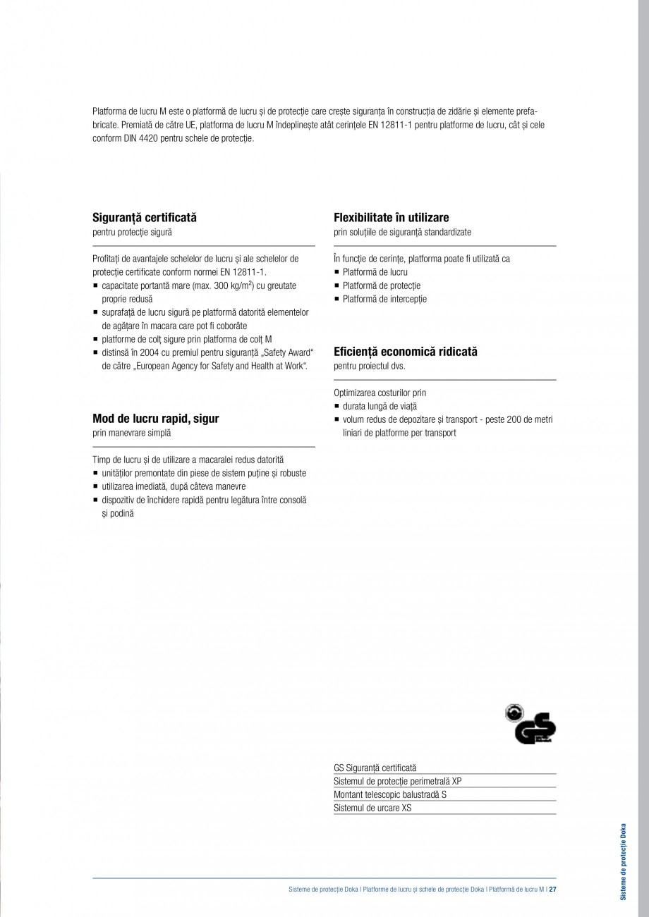 Pagina 26 - Siguranta pe santier - Sisteme de protectie DOKA Xsafe plus, K, XP, Montanti, Xclimb 60,...