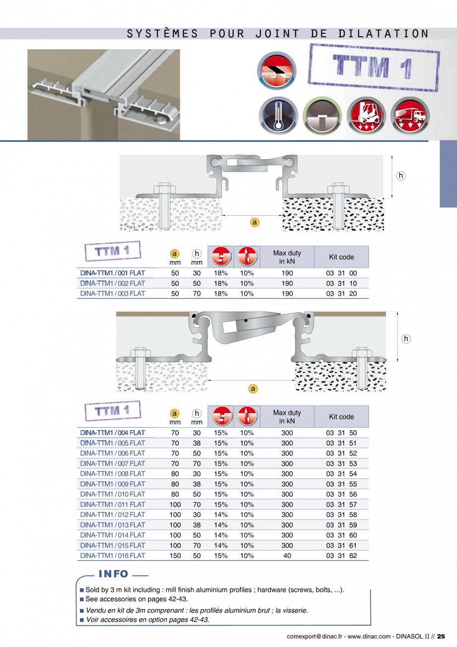 Pagina 27-Profile de dilatatie pentru pereti, pardoseli  Catalog, brosura Engleza, Franceza E DINA-PES1 / 458 ...