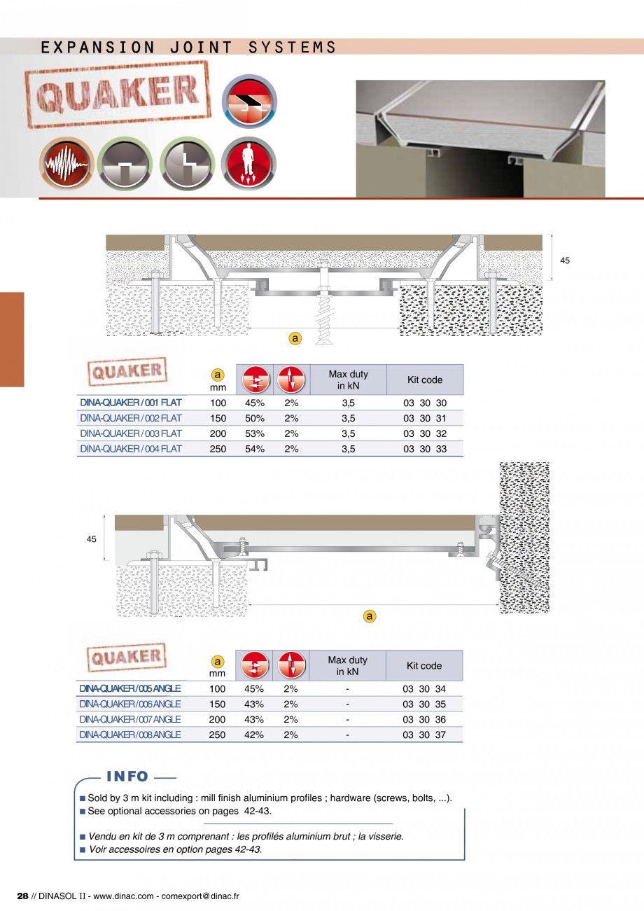 Pagina 30-Profile de dilatatie pentru pereti, pardoseli  Catalog, brosura Engleza, Franceza  614 FLAt...