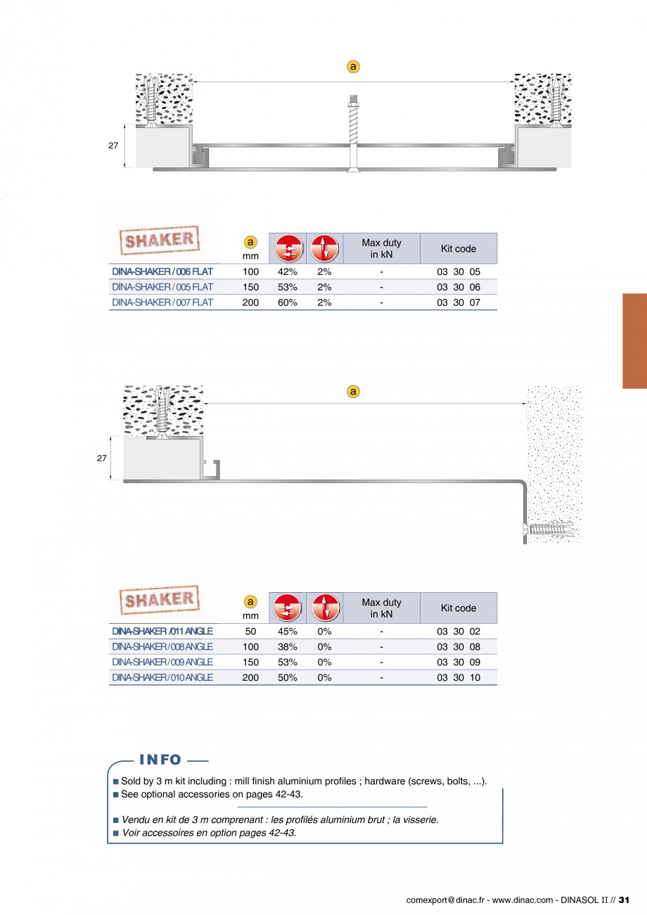Pagina 33-Profile de dilatatie pentru pereti, pardoseli  Catalog, brosura Engleza, Franceza NA-PESQ / 071 FLAt...