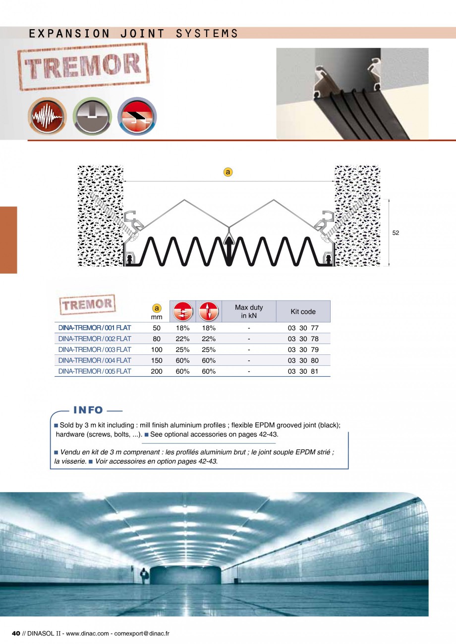 Pagina 42-Profile de dilatatie pentru pereti, pardoseli  Catalog, brosura Engleza, Franceza ncluding : mill...