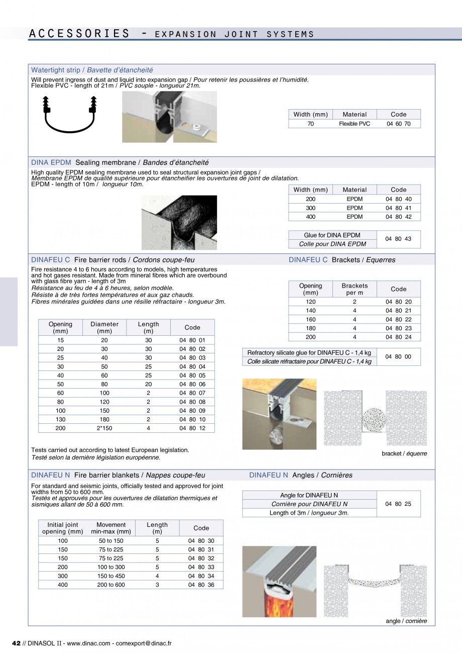 Pagina 44-Profile de dilatatie pentru pereti, pardoseli  Catalog, brosura Engleza, Franceza VEr / 010 ANGLE...