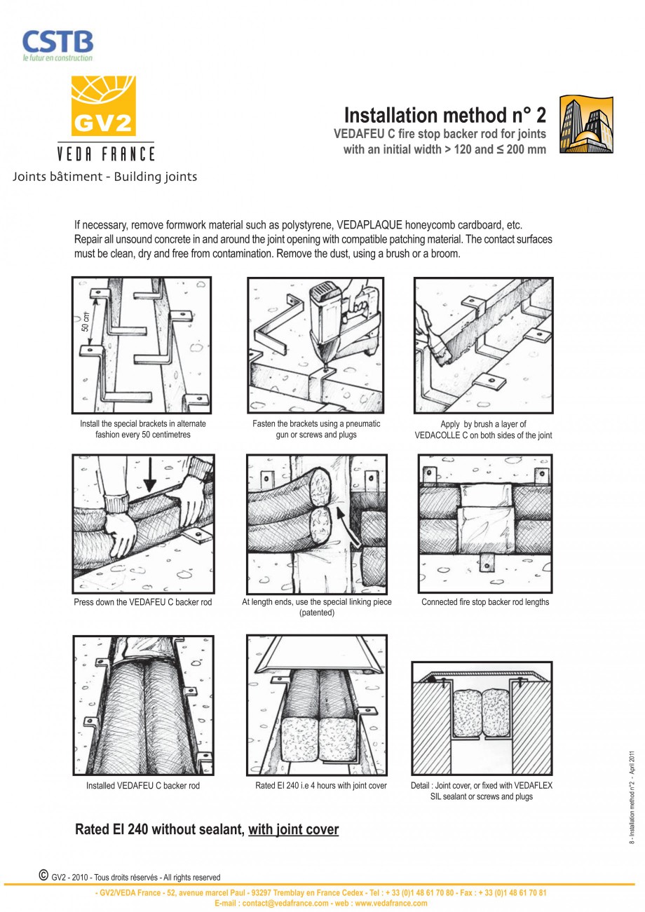 Pagina 8 - Protectie la foc pentru rosturi in pardoseli VEDA Fire stop systems Fisa tehnica Engleza ...