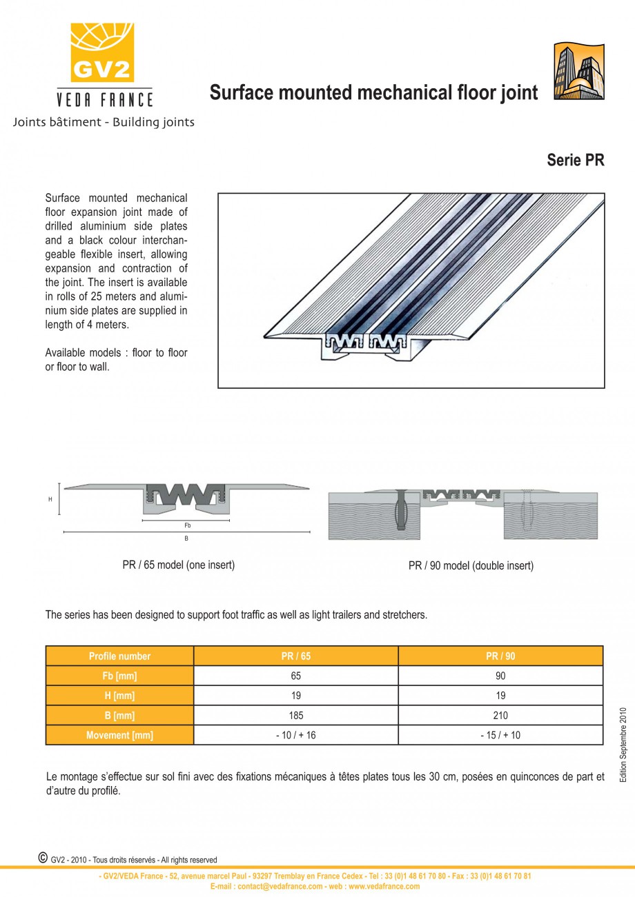 Pagina 4 - Profile de dilatatie metalice cu insertie flexibila pentru pardoseli VEDA Floor expansion...