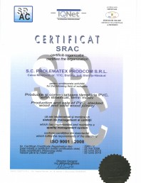 Certificat ISO Prolematex