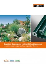 Structura de acoperis rezistenta la strapungere cu sisteme de acoperisuri cu vegetatie BAUDER