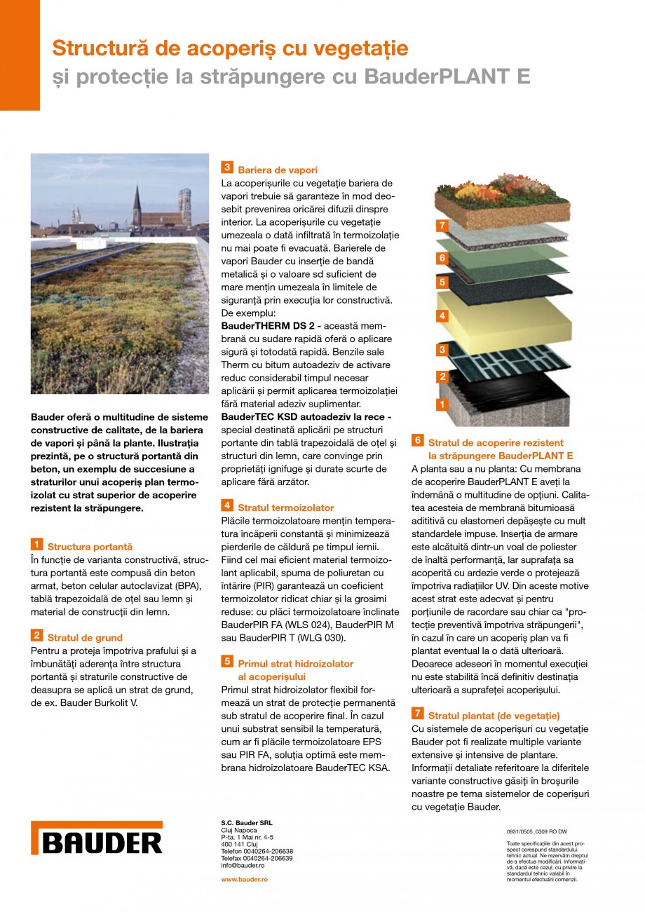 Pagina 2-Structura de acoperis rezistenta la strapungere cu sisteme de acoperisuri cu vegetatie BAUDER...