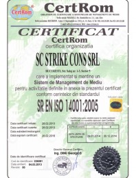 Ceritficare SR EN ISO 14001 2005 - Sistem de Management de Mediu
