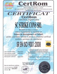 Ceritficare SR EN ISO 9001 2008 - Sistem de Management al Calitatii