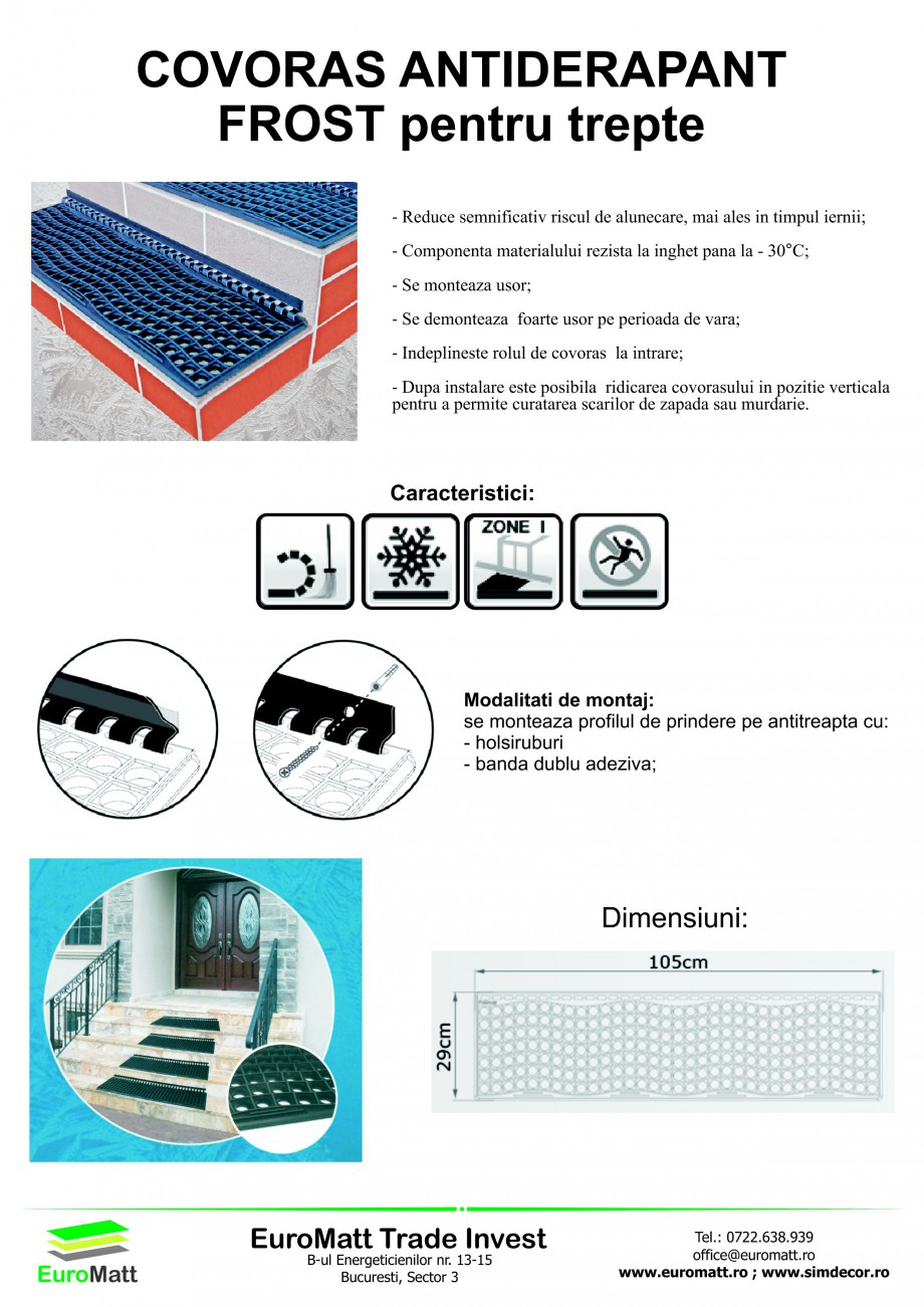 Pagina 1-Covor antiderapant pentru trepte EUROMATT FROST  Fisa tehnica Romana COVORAS ANTIDERAPANT FROST...