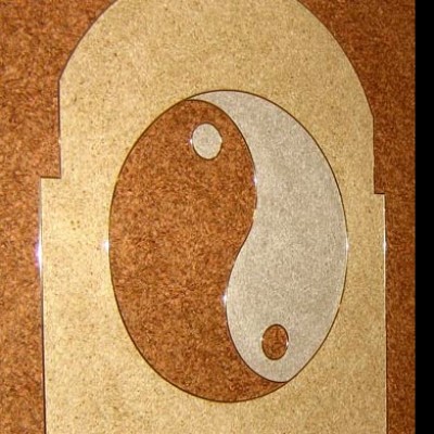 EUROMATT Tencuiala decorativa din bumbac - model Yin si Yang - Tencuiala decorativa din bumbac (Tapet