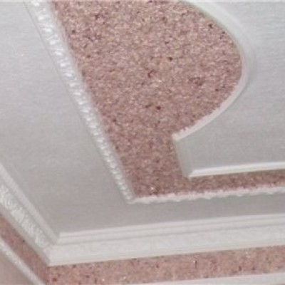 EUROMATT Tencuiala decorativa din bumbac pe tavan in doua culori - Tencuiala decorativa din bumbac (Tapet