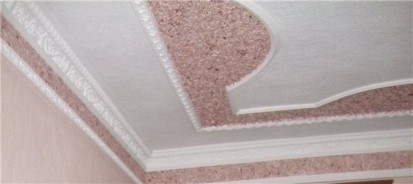 Tencuiala decorativa din bumbac pe tavan, in doua culori EUROMATT Tencuiala decorativa din bumbac