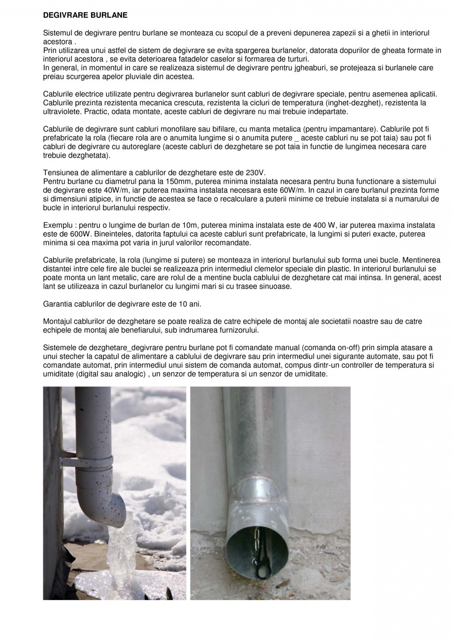 Pagina 1 - Sisteme de degivrare a burlanelor FENIX Degivrare burlane Catalog, brosura Romana...