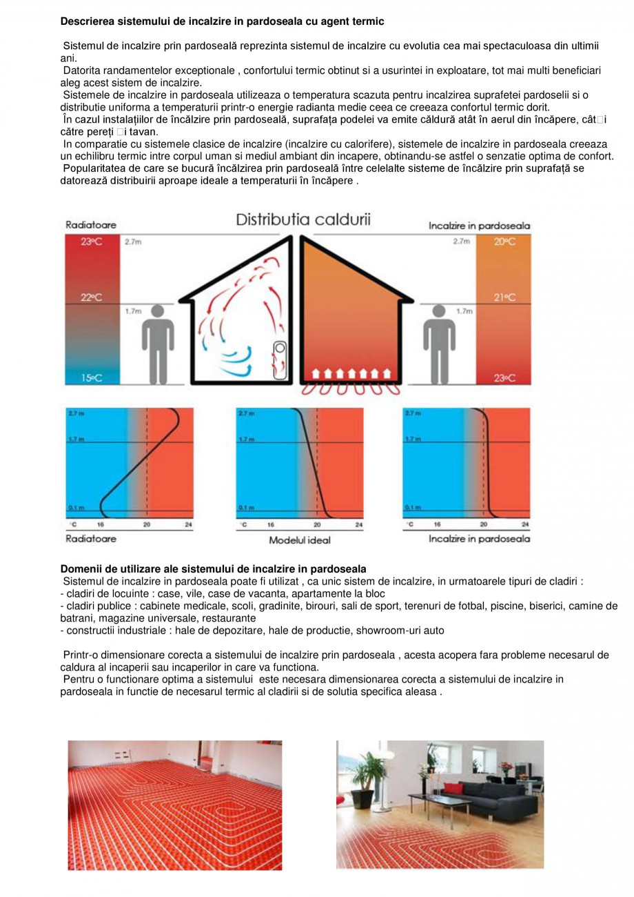 Pagina 1-Sistem de incalzire in pardoseala cu agent termic CIPEC  Catalog, brosura Romana Descrierea...