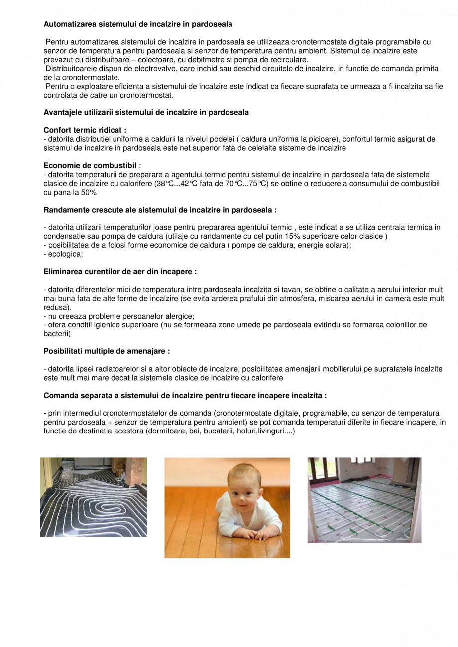 Pagina 2-Sistem de incalzire in pardoseala cu agent termic CIPEC  Catalog, brosura Romana ncălzirea prin...