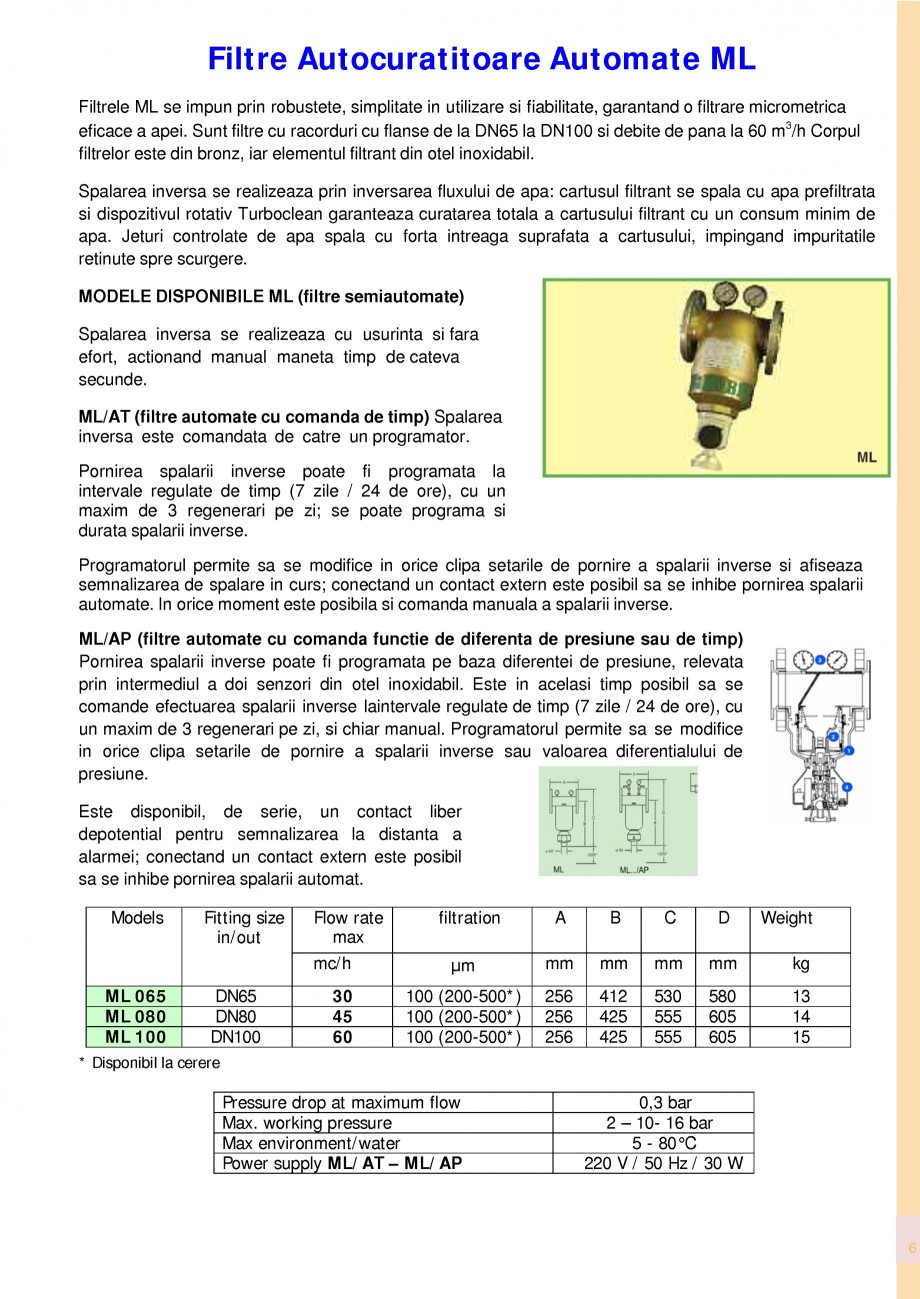 Pagina 6-Filtre de apa pentru uz casnic si industrial NOBEL EASY A, EASY TECHNO, EASY A TECHNO, EASYMAX,...