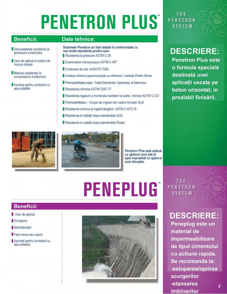 Pagina 7-Penetron - Protectia totala a betonului  Catalog, brosura Romana 