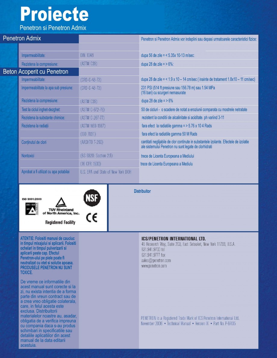 Pagina 14-Penetron - Protectia totala a betonului  Catalog, brosura Romana 