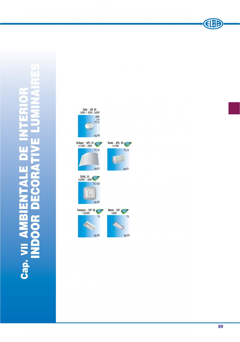Pagina 95 - Catalog general de produse ELBA ELBA-COM ECRAN CONTRAST, 3S2-TL-LED, 2S2-TL-LED,...