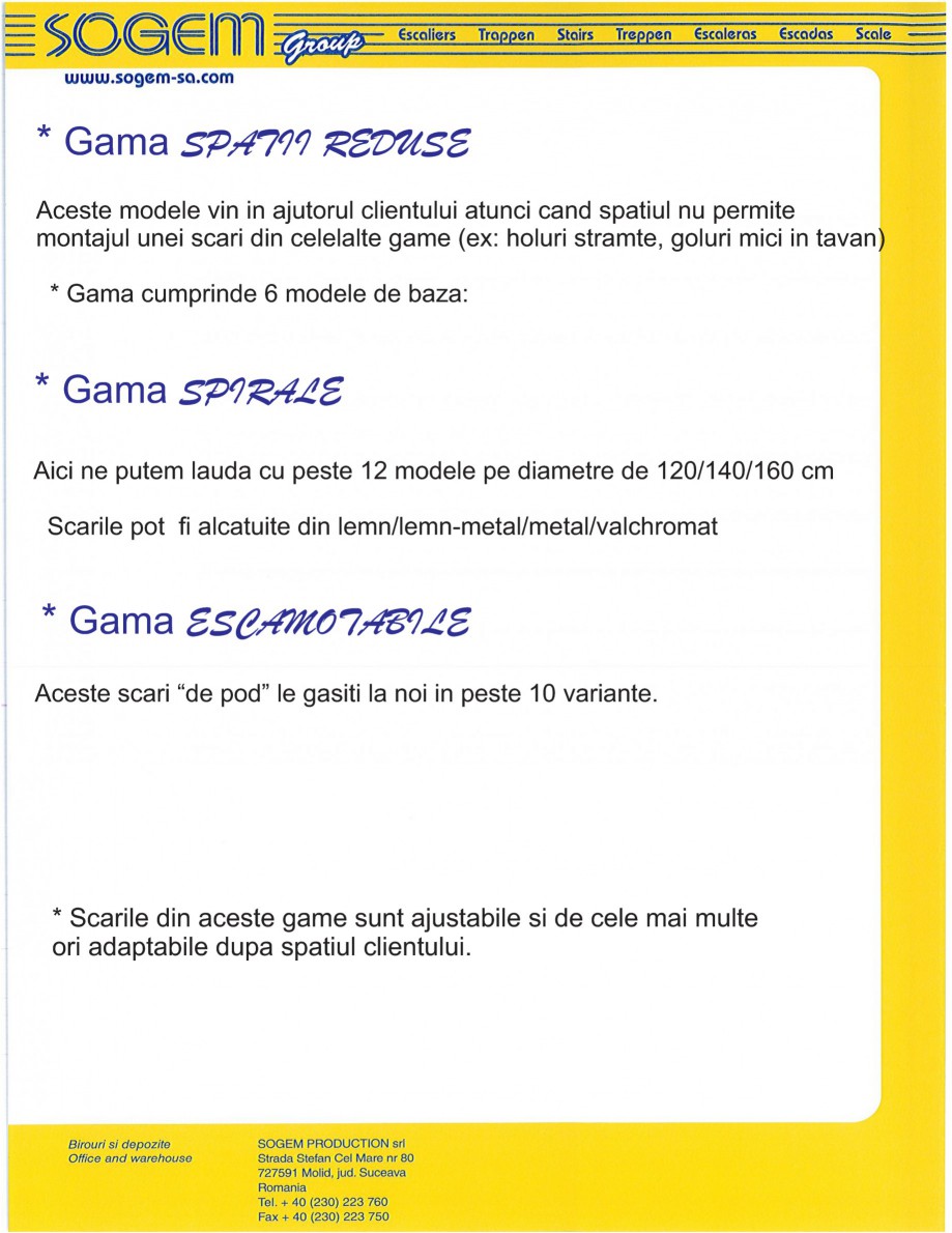 Pagina 5-Scari pe structura din lemn si metal SOGEM Catalog, brosura Romana 